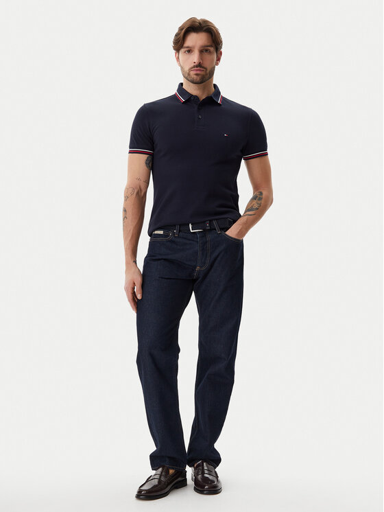 Tommy Hilfiger Tommy Hilfiger Polo Tipped MW0MW37346 Σκούρο μπλε Slim Fit
