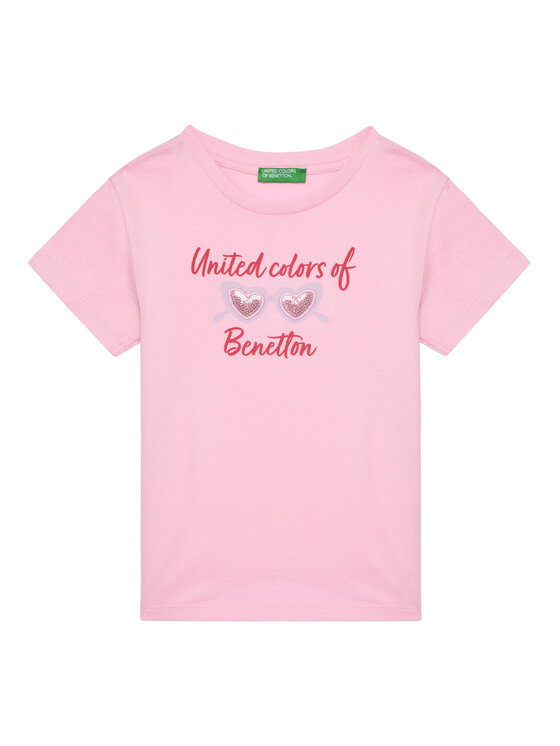 United Colors Of Benetton United Colors Of Benetton Футболка 3I1XG10JB Рожевий Regular Fit