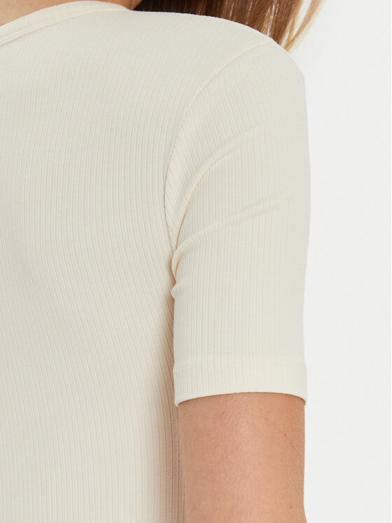 Tommy Hilfiger Tommy Hilfiger T-Shirt WW0WW43918 Μπεζ Slim Fit