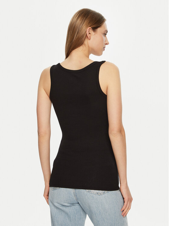 Guess Guess Топ W5RP03 KA0H1 Чорний Regular Fit