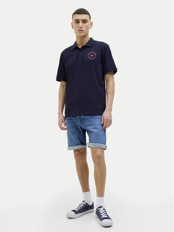 Jack & Jones Jack & Jones Polo marškinėliai Simon 12269299 Tamsiai mėlyna Regular Fit