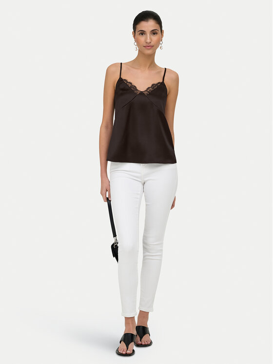 ONLY ONLY Top Faraya 15380254 Marrón oscuro Regular Fit
