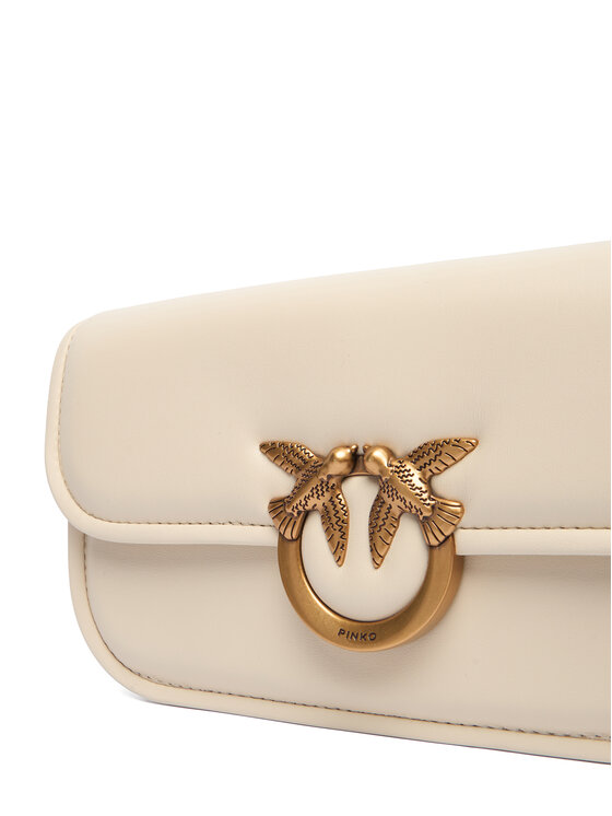 PINKO Kabelka PINKO Love Box Baguette Al 25-26 PLTT 105083 A26L Écru