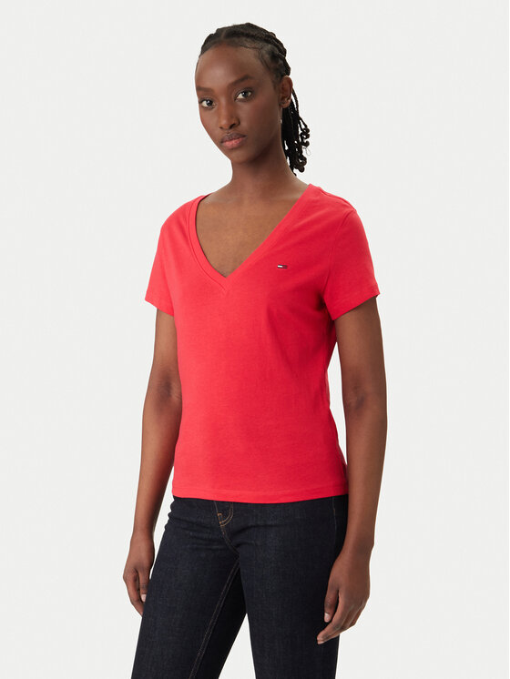 Tommy Jeans Tommy Jeans Camiseta DW0DW20458 Rojo Slim Fit