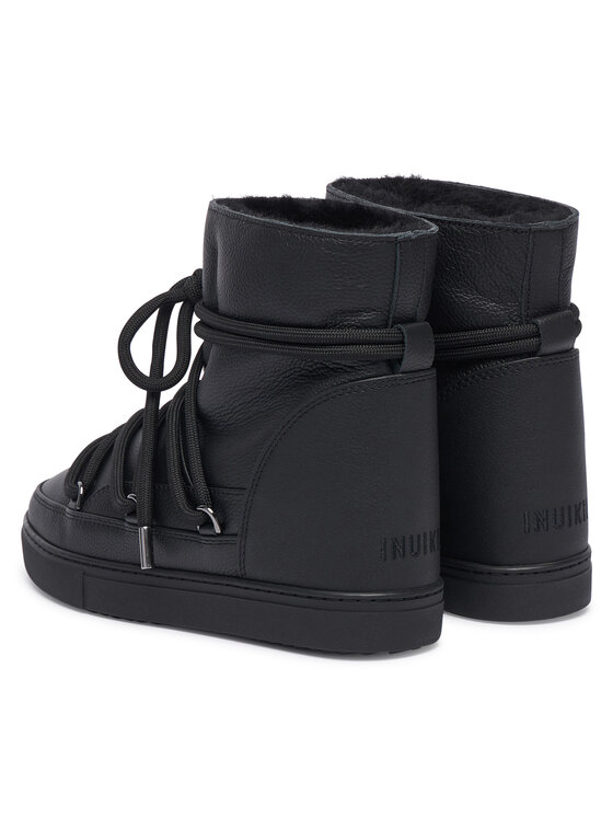 Inuikii Sněhule Inuikii Full Leather Wedge 1001.004.0092 Černá