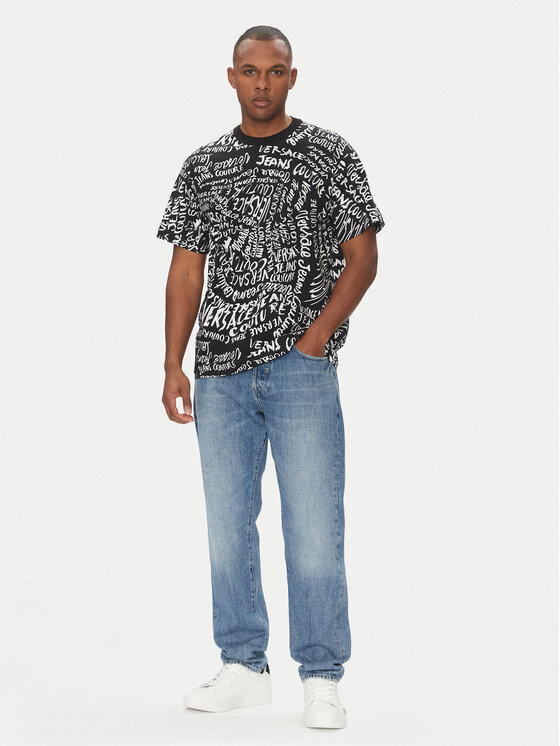 Versace Jeans Couture Versace Jeans Couture Футболка 78GAH6R0 Чорний Regular Fit