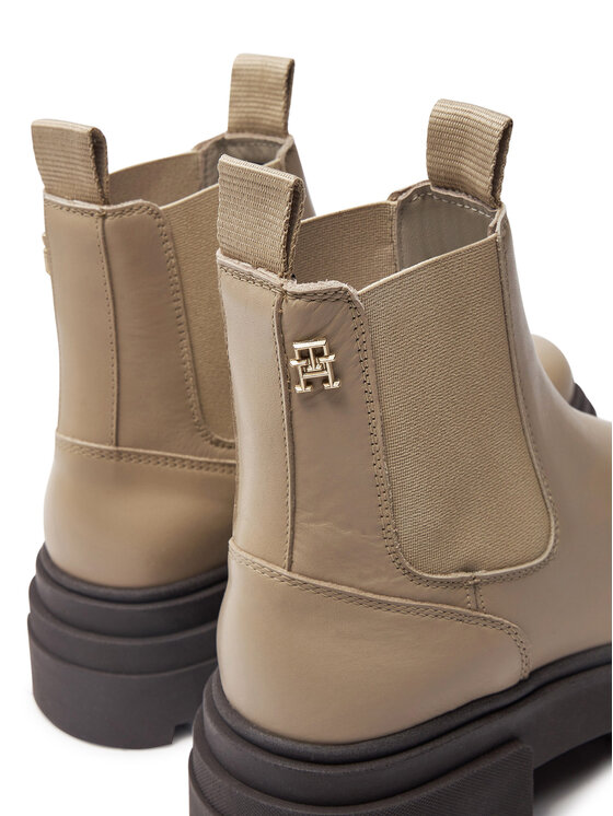 Tommy Hilfiger Jātnieku stila puszābaki Tommy Hilfiger Combat FW0FW08089 Bēšs