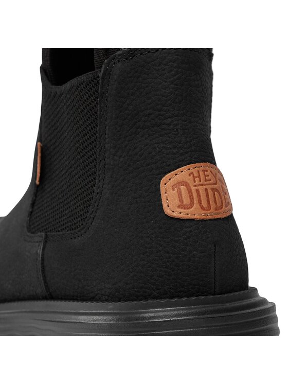 Hey Dude Branson Boot M Craft Leather Black Mens Size 7 Chelsea Boots 40187-001 Hey Dude Branson Boot | eBay main image 4