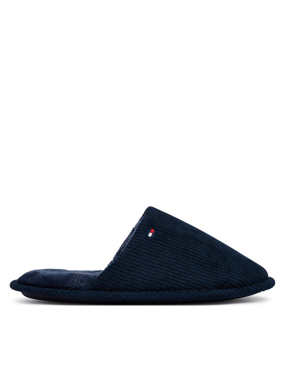 Tommy Hilfiger Papuče Tommy Hilfiger Corduroy House Shoes FM0FM06019 Tamnoplava