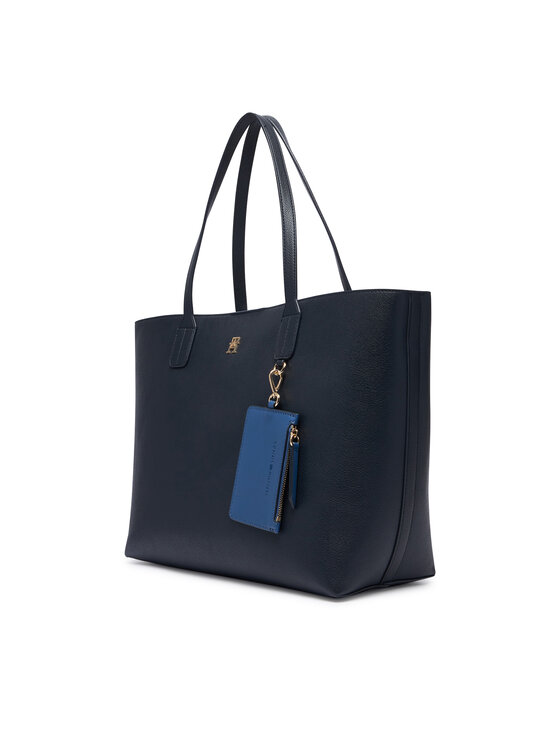 Tommy Hilfiger Torbica Tommy Hilfiger Th Icon Tote AW0AW18724 Tamnoplava