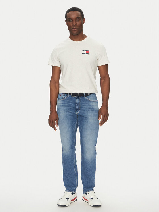 Tommy Jeans Tommy Jeans T-shirt Essential DM0DM20740 Crema Slim Fit