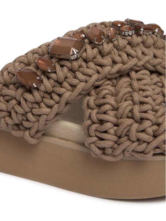 Inuikii Шльопанці Inuikii Woven Stones Platform 1004.005.0043 Бежевий