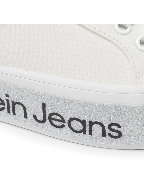 Calvin Klein Jeans Αθλητικά Calvin Klein Jeans Flatform Vulcanized 3 YW0YW00491 Λευκό