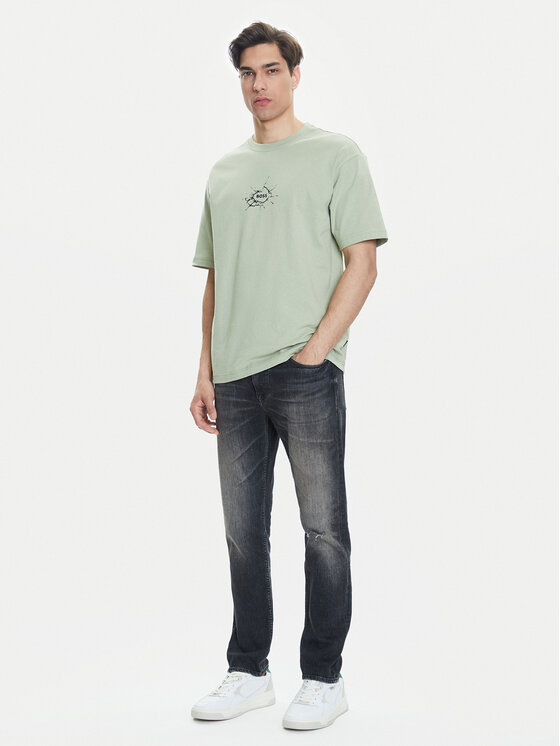 BOSS BOSS T-shirt Te_Voyage 50546370 Zelena Relaxed Fit