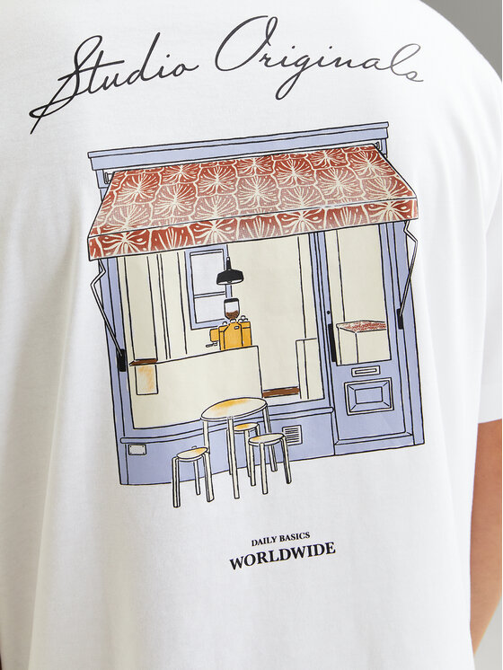 Jack & Jones Jack & Jones T-Shirt Islington 12273015 Λευκό Loose Fit