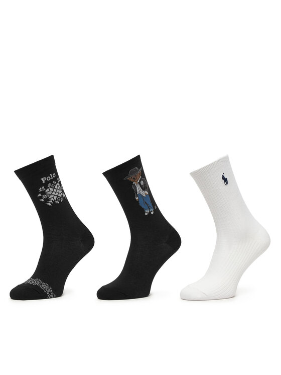 Polo Ralph Lauren Довгі шкарпетки Polo Ralph Lauren Bear Snowflake 455P18210001 Чорний
