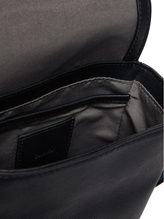Calvin Klein Geantă crossover Calvin Klein Emblem Hw Flap Reporter LV04D3506G Negru