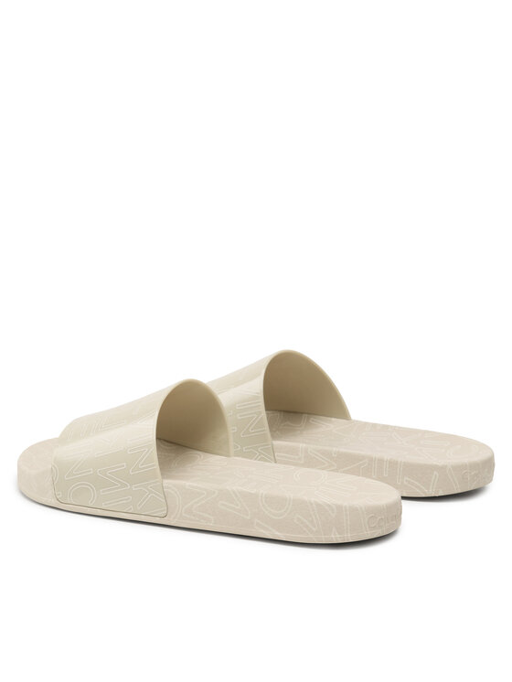 Calvin Klein Natikači Calvin Klein Pool Slide Rubber HM0HM01062 Kremna