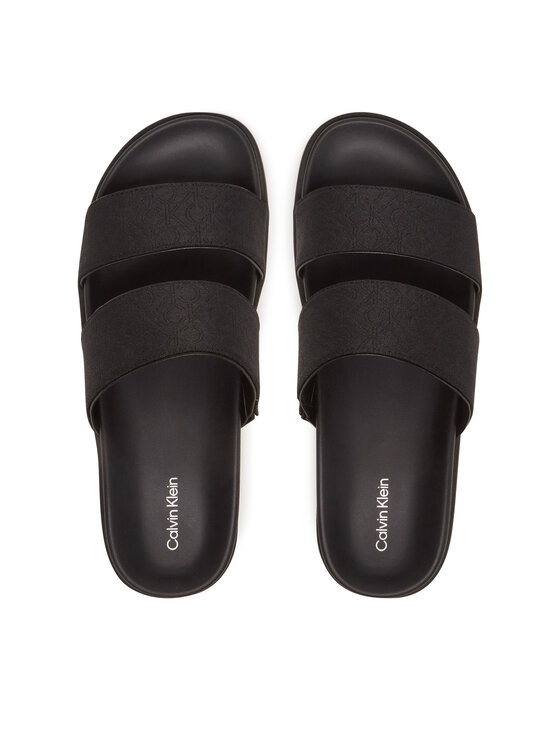 Calvin Klein Chanclas Calvin Klein Flat Slide Jacq HW0HW02487 Negro