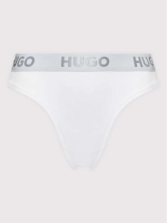 HUGO Hugo Perizoma Thong Sporty Logo 50469651 Bianco
