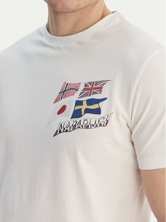 Napapijri Napapijri Camiseta S-Mahsa NP0A4FZB Blanco Regular Fit