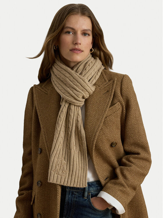 LAUREN RALPH LAUREN Szalik LAUREN RALPH LAUREN 454P23506001 Beżowy ciemny