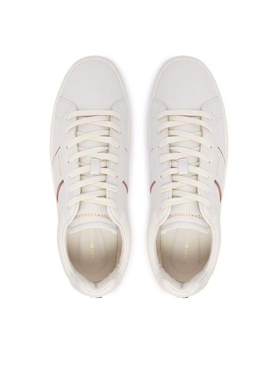 Tommy Hilfiger Sneakers Tommy Hilfiger Dress Casual Leather Sneaker FM0FM05989 Bianco