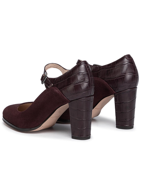 Clarks Туфлі Clarks Kaylin Alba 261456894 Бордовий