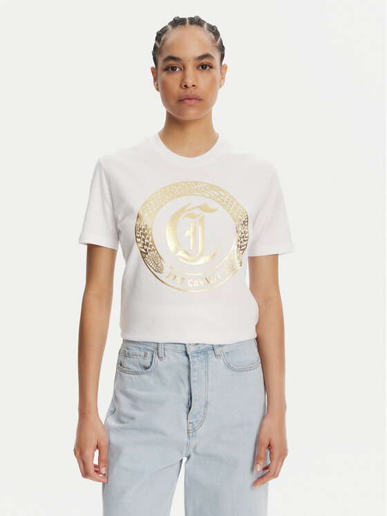 Just Cavalli Just Cavalli Футболка 78PAHT01 Білий Regular Fit