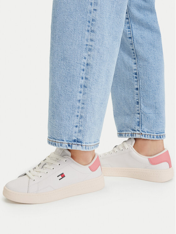 Tommy Jeans Sneakersy Tommy Jeans Tjw Script Cupsole EN0EN02960 Biela