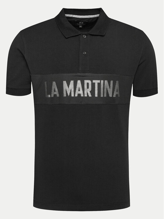 La Martina La Martina Поло YMP310 JS324 Чорний Regular Fit