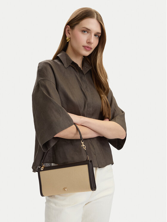 Calvin Klein Borsetta Calvin Klein Ck Canvas Convertible Pouch LV04F1126G Beige