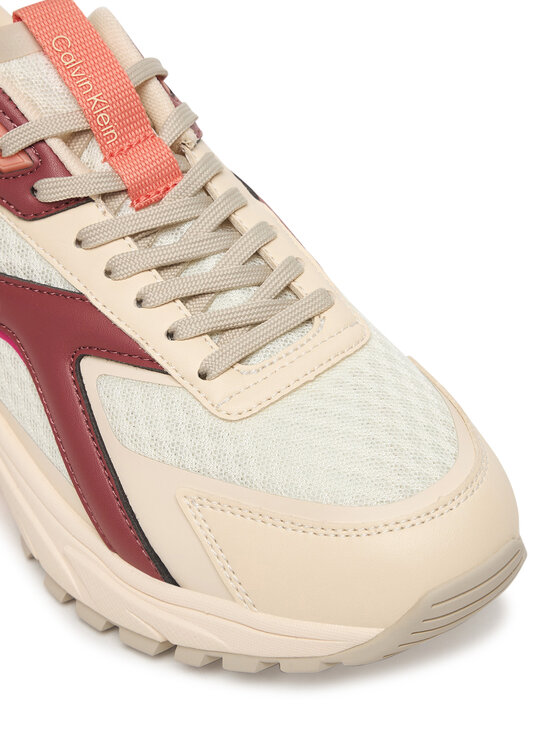 Calvin Klein Snīkeri Calvin Klein Hike Run Ckstripe Mesh HW0HW03002 Gaiši bēša