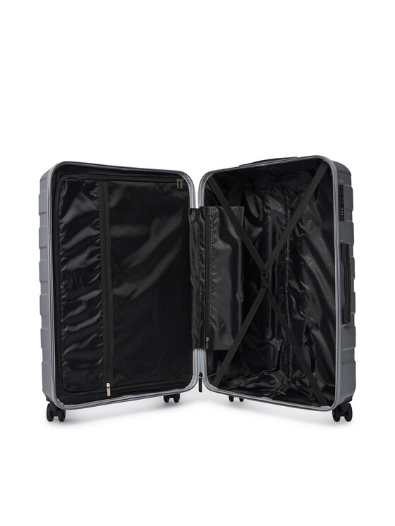 GINO ROSSI Veľký kufor Gino Rossi GIN-L-003-05-SILVER Strieborná