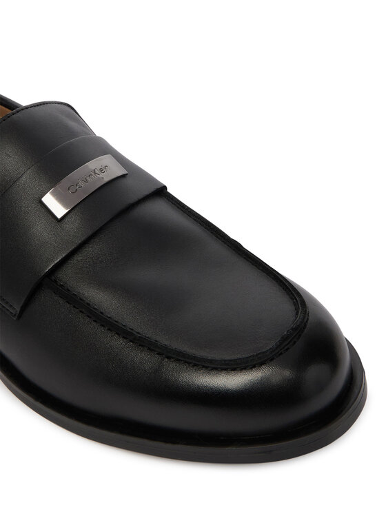 Calvin Klein Īsi apavi Calvin Klein Ess Rubber Loafer Hw Plaq Va Lth HM0HM02177 Melns