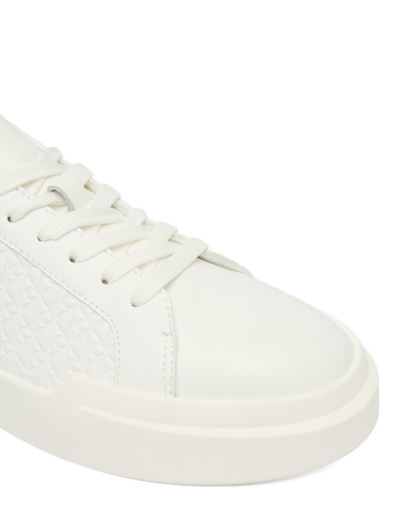 Calvin Klein Sneakers Calvin Klein Chunky Cupsole Laceup Lth Aop YW0YW02058 Bianco