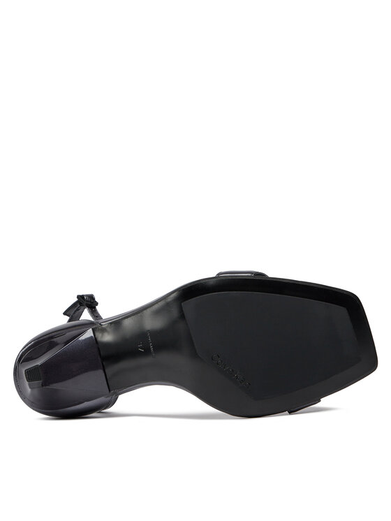 Calvin Klein Сандали Calvin Klein Geo Stil Square Sandal 90-Pearl HW0HW01993 Черен
