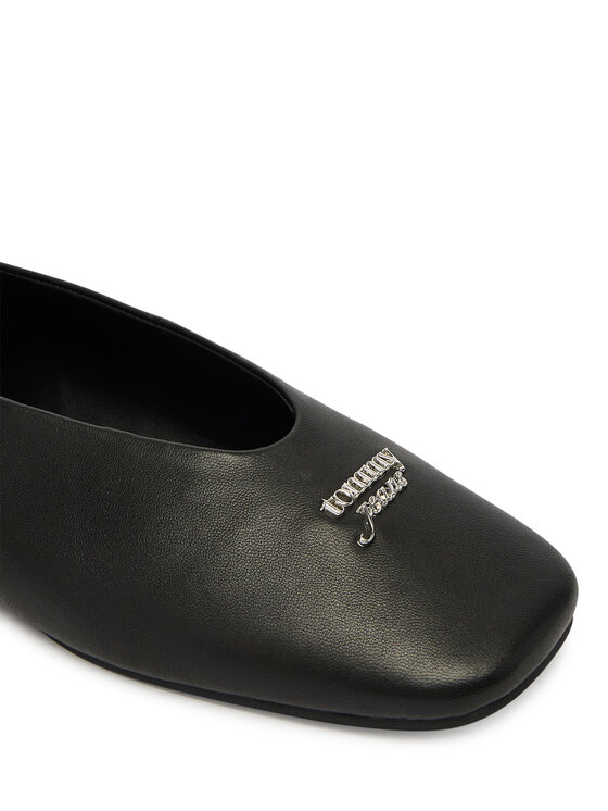 Tommy Jeans Μπαλαρίνες Tommy Jeans Tjw Ballerina With Laces EN0EN02939 Μαύρο