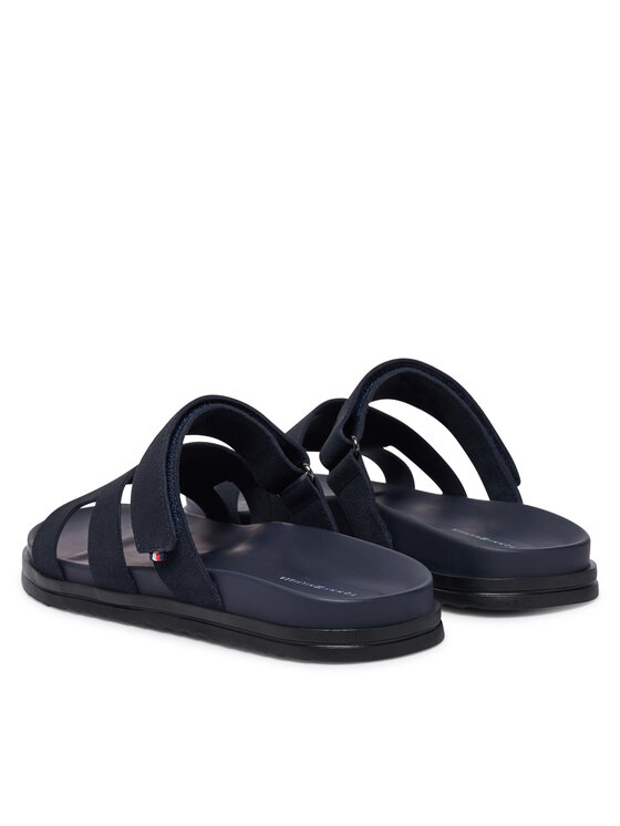 Tommy Hilfiger Natikači Tommy Hilfiger Adjustable Premium Suede FM0FM05774 Mornarsko modra