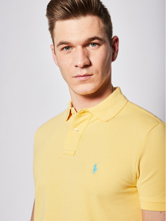 Polo Ralph Lauren Polo Ralph Lauren Polo majica Core Replen 710782592 Rumena Custom Slim Fit