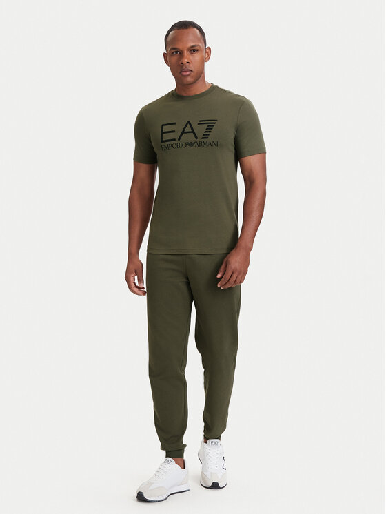 EA7 Emporio Armani EA7 Emporio Armani Camiseta 7M001412 AF22264 U7014 Verde oscuro Regular Fit