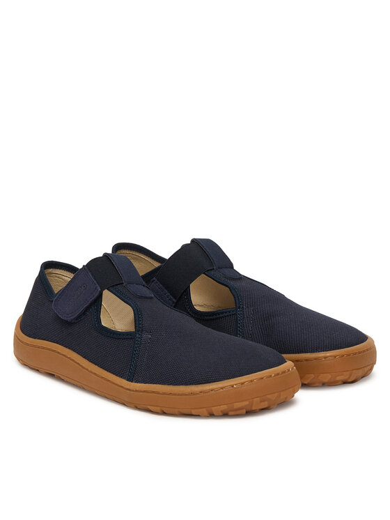 Froddo Тапочки Froddo Barefoot Canvas T-Bar G1700439 D Cиній