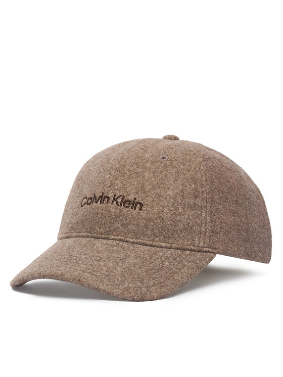 Calvin Klein Czapka z daszkiem Calvin Klein Embroidered Titlecase Logo Felt LV04D5131G Brązowy