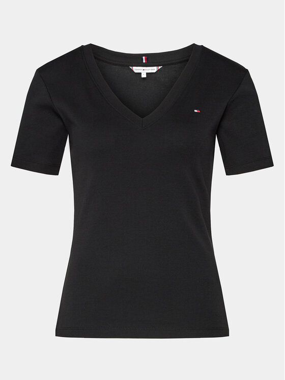 Tommy Hilfiger Tommy Hilfiger Majica New Cody WW0WW40584 Črna Slim Fit