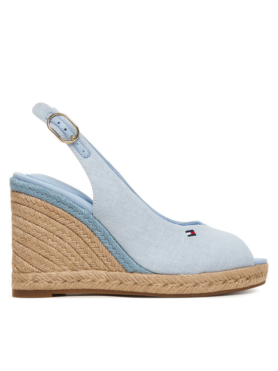 Tommy Hilfiger Еспадрили Tommy Hilfiger Flag High Wedge Espad Slingback FW0FW09343 Светлосиньо