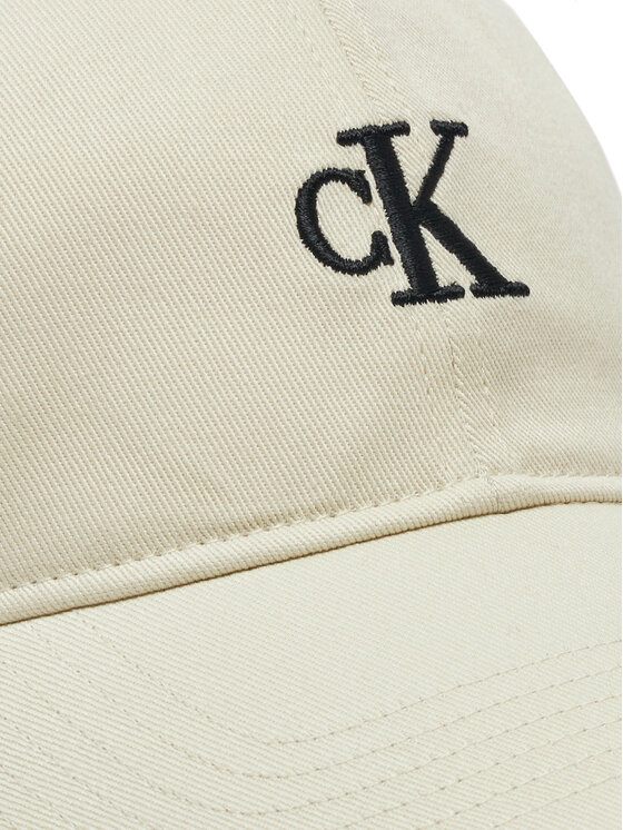 Calvin Klein Jeans Czapka z daszkiem Calvin Klein Jeans Embroidered Monogram Cap LV04K5024G Biały