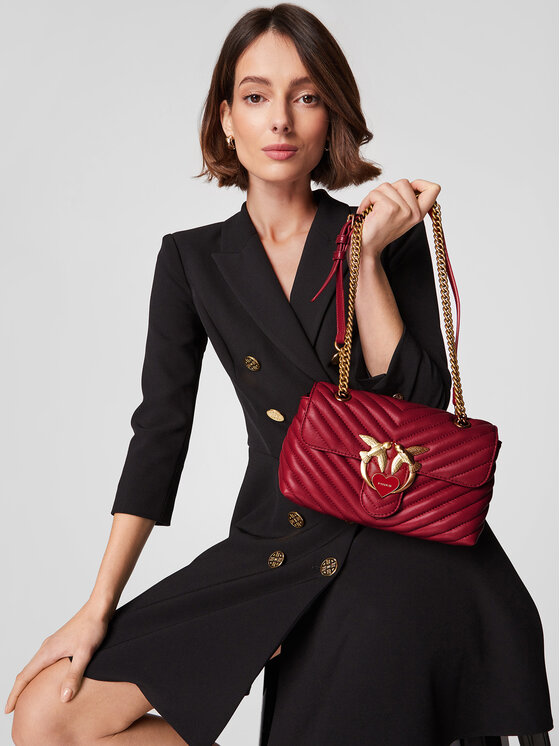 PINKO Borsetta Pinko Love Mini Lady Puff Chevron Cl Al 22-23 PLTT 1P22UN A03Z Rosso