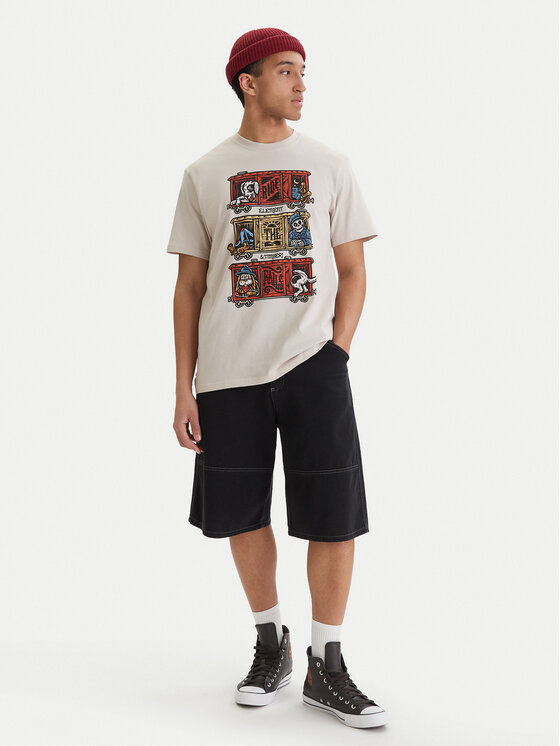 Element Element Camiseta Timber Boxcar ELYZT00574 Beis Regular Fit