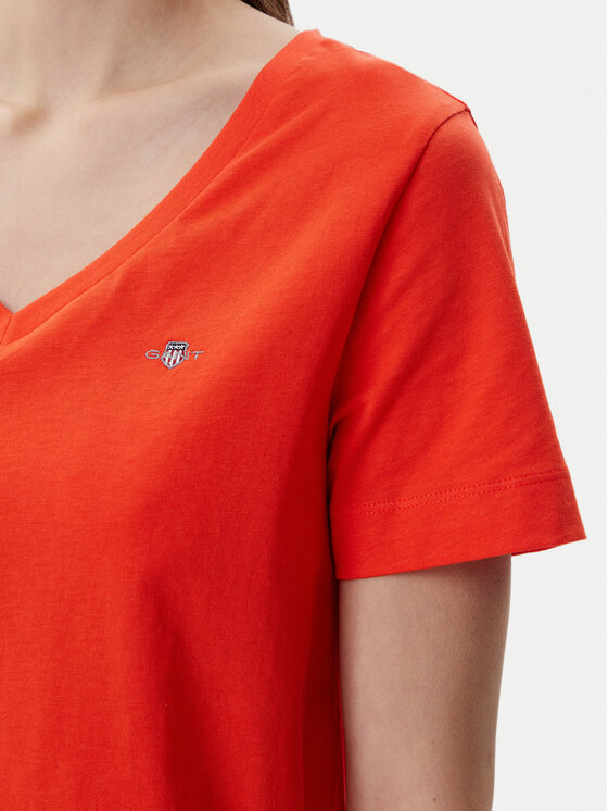 Gant Gant Marškinėliai Shield 4200750 Oranžinė Regular Fit