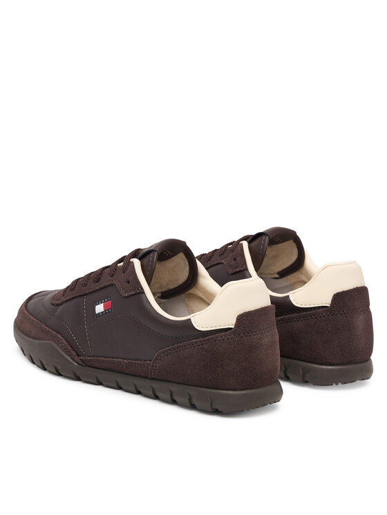 Tommy Jeans Sneakersy Tommy Jeans Tj Low Leather Runner EN0EN03084 Hnedá